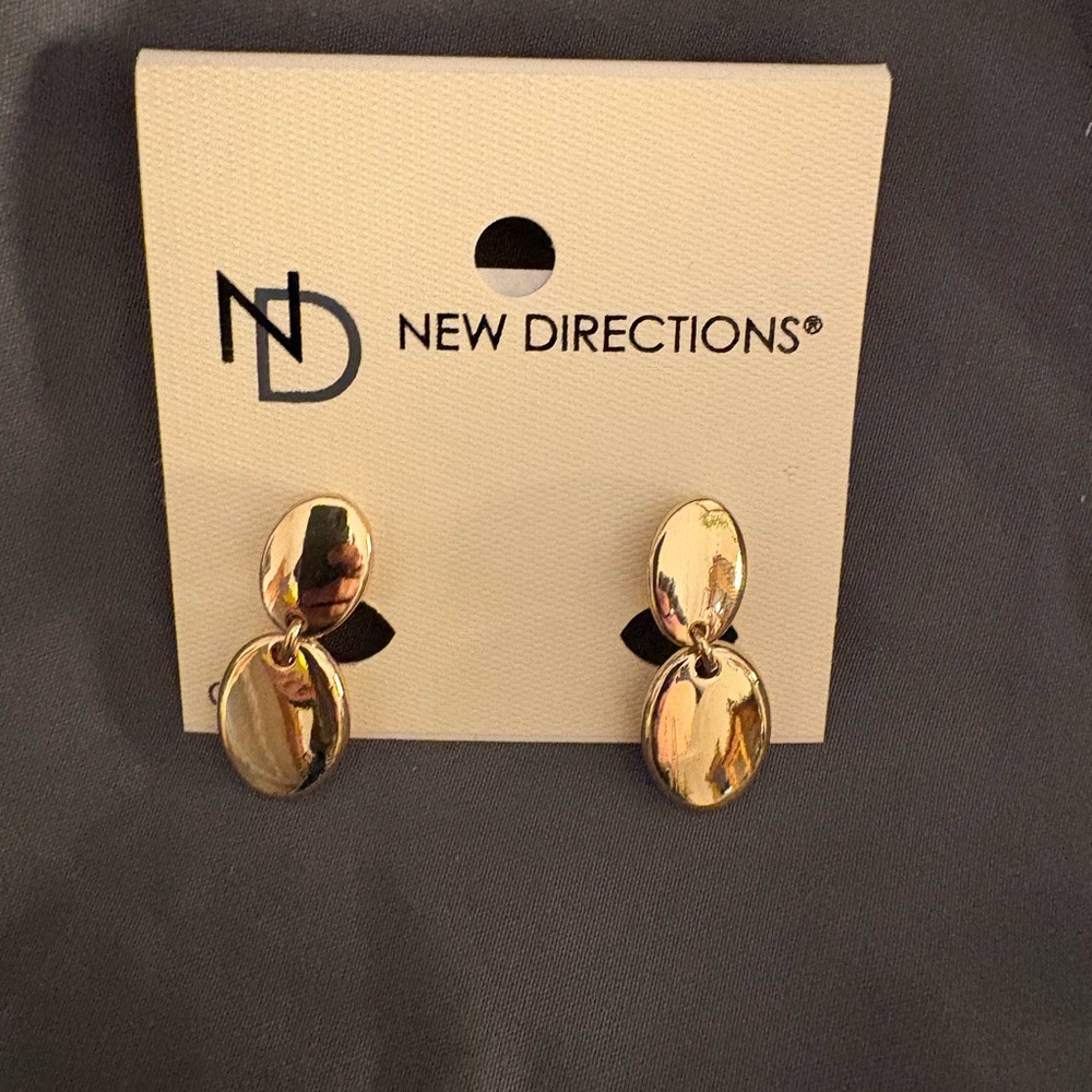 New Directions Gold clip Earrings‎